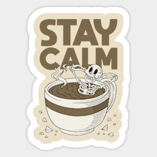 stay calm skull Sticker